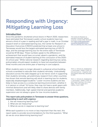 Responding with Urgency: Mitigating Learning Loss