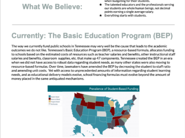 Principles of a Student-Based Funding Formula