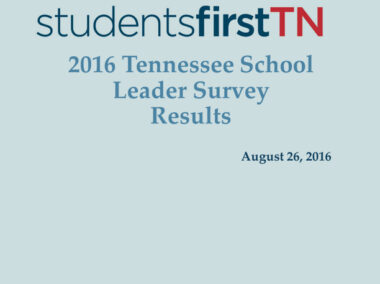 2016 Tennessee School Leader Survey Results